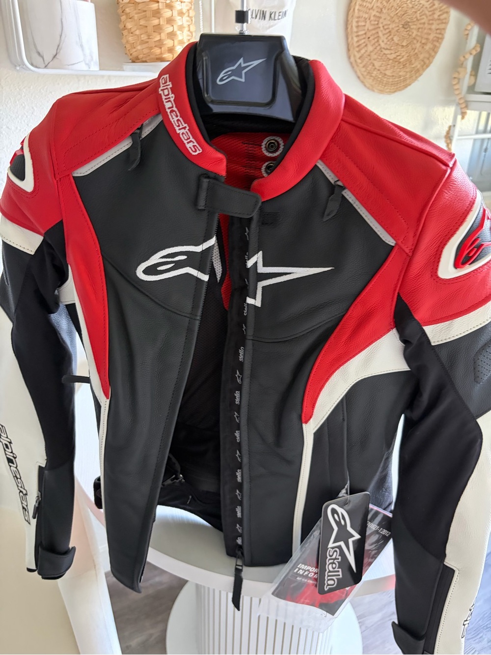 Alpinestars Red, Black & White Performance Motorcycle Jacket